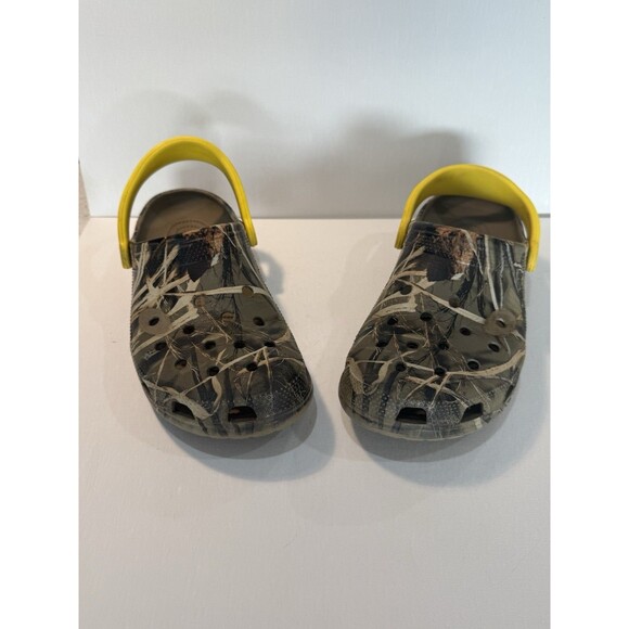 Crocs Duck Commander Camo Slides Yellow Strap Shoes Men Size 9 Outdoors Rugged main image 4